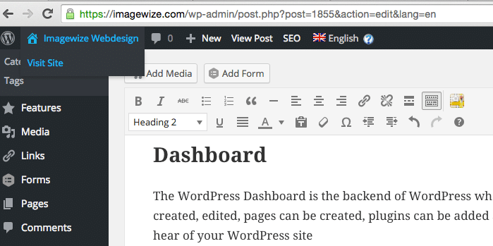 From the WordPress Dashboad to the Frontend