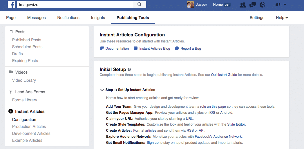 Facebook Instant Articles and PageFrog