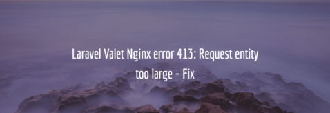 Laravel Valet Nginx error 413: Request entity too large - Fix