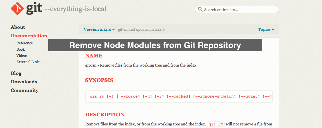 Remove Node Modules from Git Repository